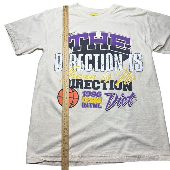 Diet Starts Monday Mens Large Graphic Print T Shirt Cream Streetwear - Picture 4 of 9